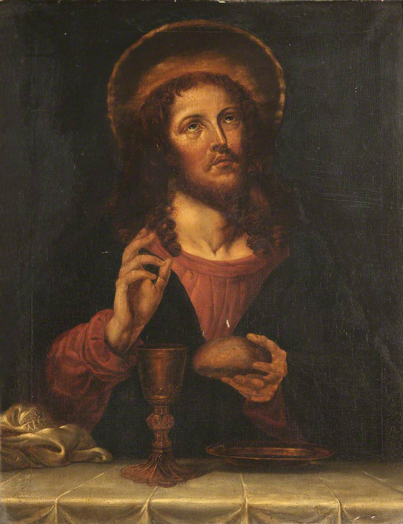 De gezegende Christus die de sacramenten toewijst - Carlo Dolci