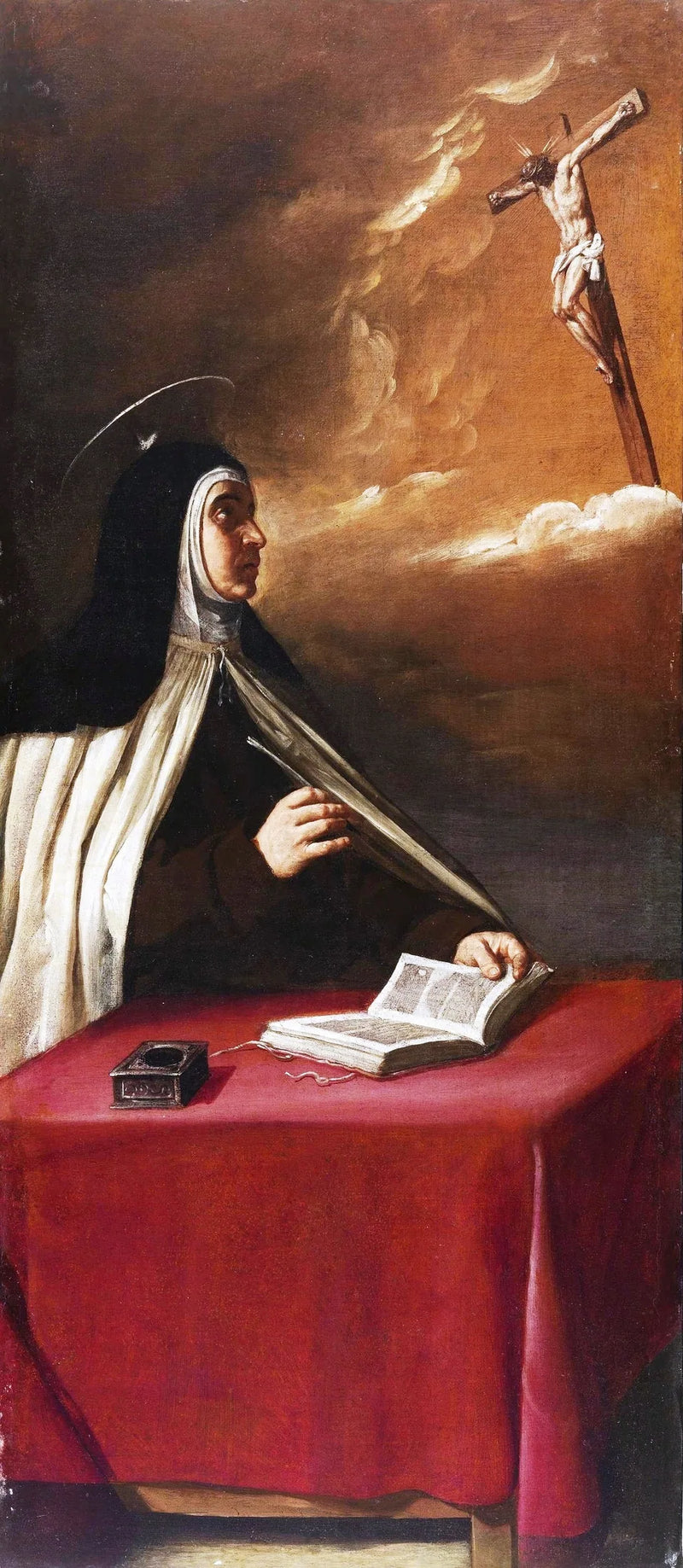 Het gekruisigde Christus verschijnt aan Sint-Theresia van Ávila - Alonso Cano