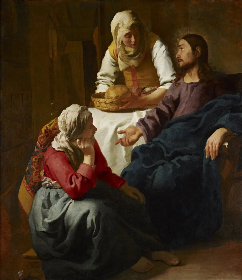 Christus in het huis van Martha en Maria - Johannes Vermeer