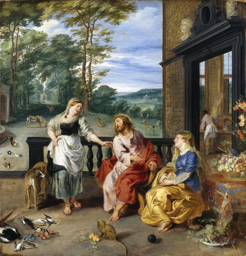 De Christus in het huis van Marta en Maria - Peter Paul Rubens