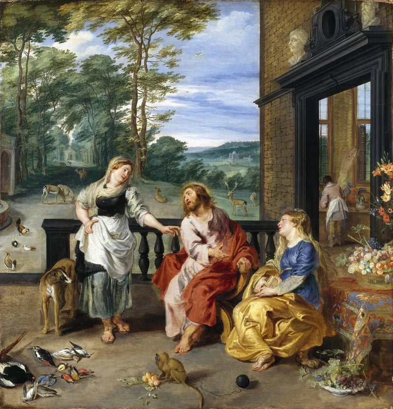 De Christus in het huis van Marta en Maria - Peter Paul Rubens