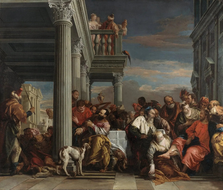 Christus in het huis van Simon de Farizeeër - Giovanni Battista Tiepolo