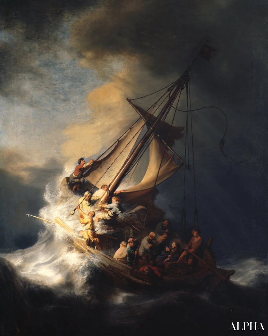 Christus in de storm op de zee van Galilea