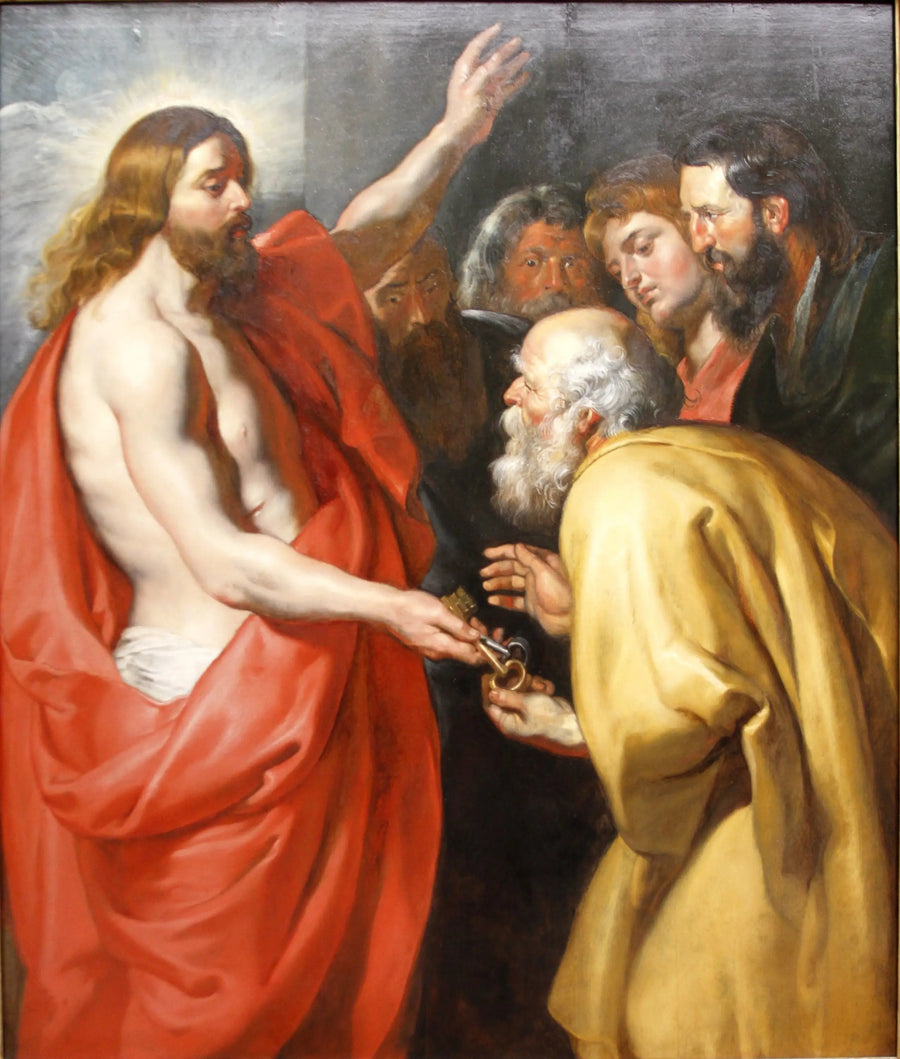 Christus die de sleutels aan Sint-Pieter geeft - Peter Paul Rubens