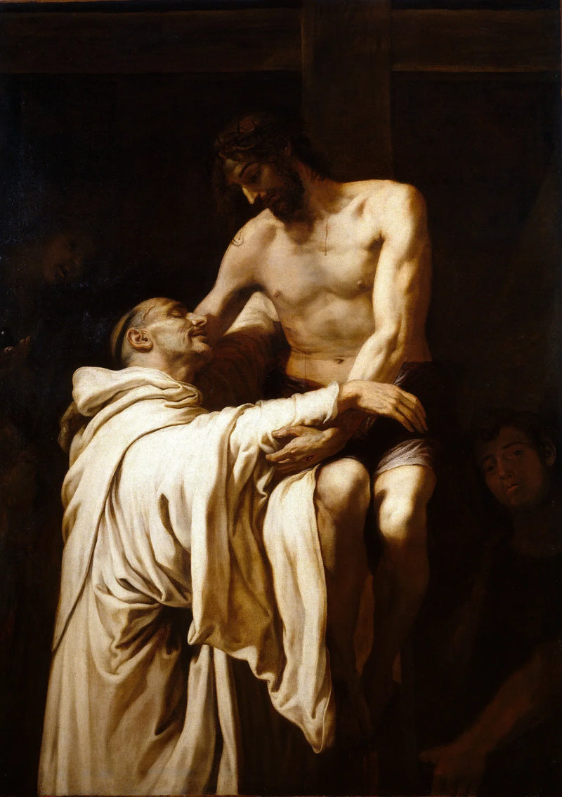 Het Christus kussend Sint Bernard - Francisco Ribalta