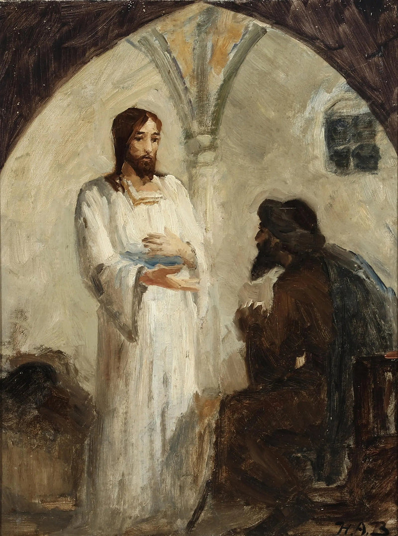 De Christus in gesprek met een discipel. - H. A. Brendekilde

Source:
Le Christ en conversation avec un disciple. - H. A. Brendekilde