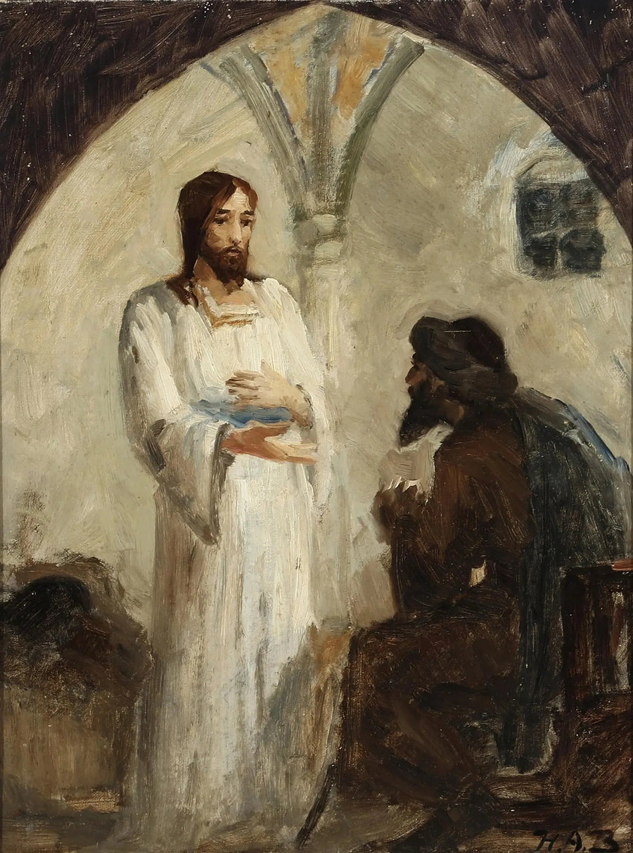 De Christus in gesprek met een discipel. - H. A. Brendekilde

Source:
Le Christ en conversation avec un disciple. - H. A. Brendekilde