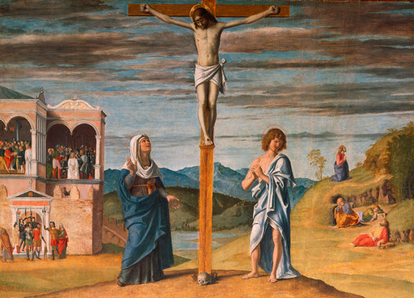 Het kruisiging van Christus met de Maagd en de heilige Johannes de Evangelist - Cima da Conegliano