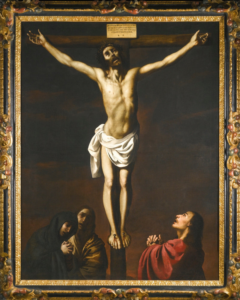 Het kruisiging van Christus met Sint Jan, Maria-Magdalena en de Maagd - Francisco de Zurbarán