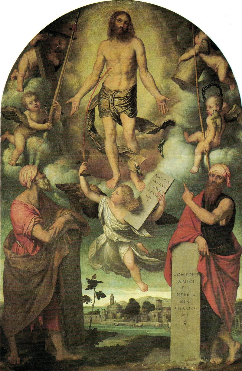 Het Christus in Passie met Mozes en Salomo - Alessandro Bonvicino