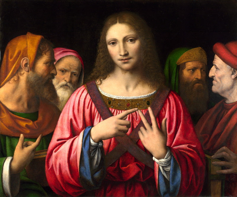 Het Christus omringd door artsen - Bernardino Luini