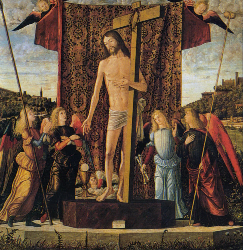 Het Christus tussen vier engelen - Vittore Carpaccio