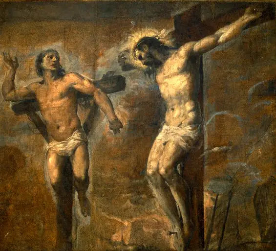 Christus en de goede dief - Titian