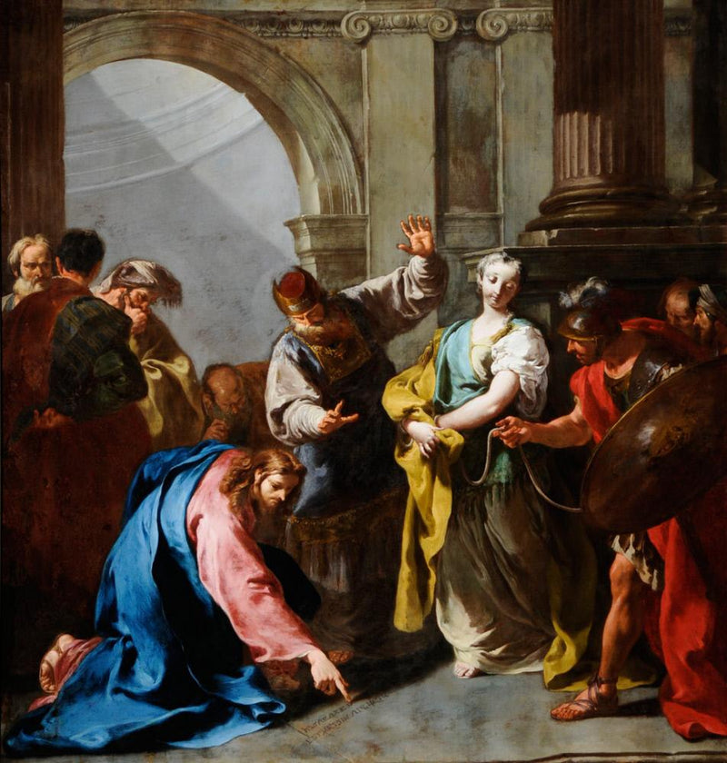 Het Christus en de overspel - Giovanni Battista Pittoni
