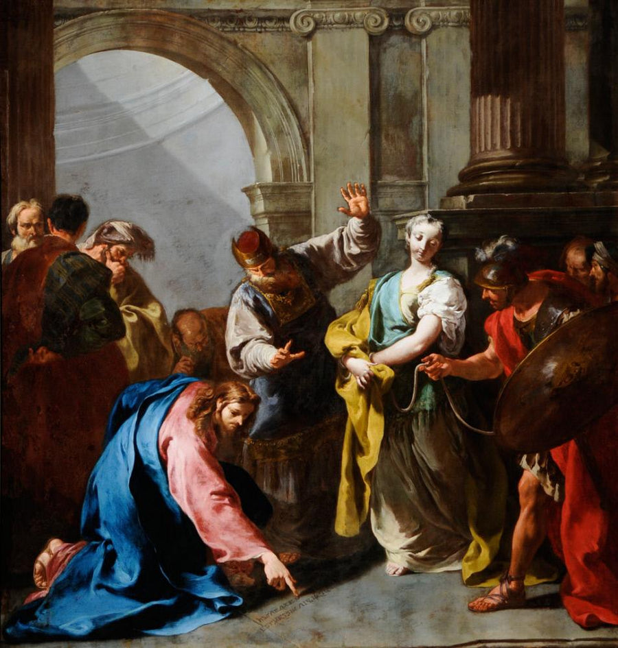 Het Christus en de overspel - Giovanni Battista Pittoni