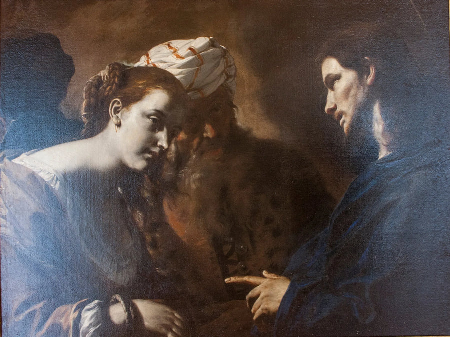 Het Christus en de overspelige vrouw - Mattia Preti