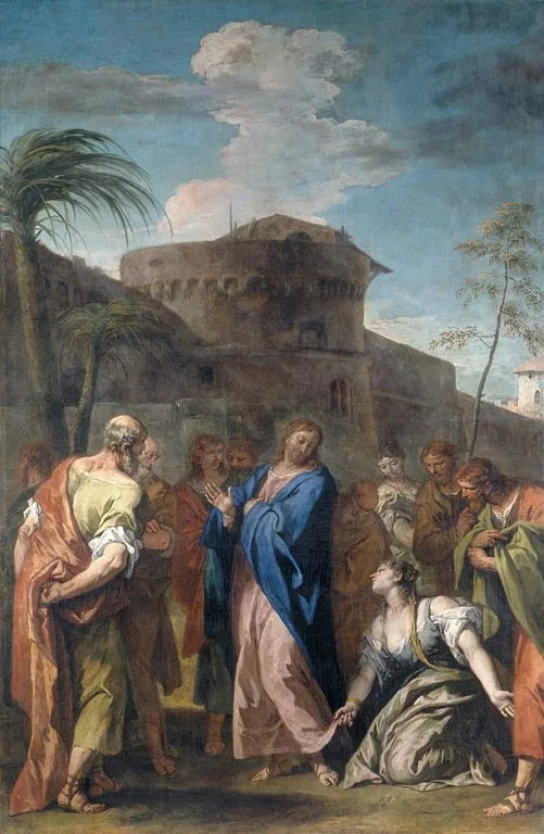 Het Christus en de vrouw die geloofde - Sebastiano Ricci