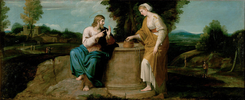 Het Christus en de Samaritaanse - Annibale Carracci