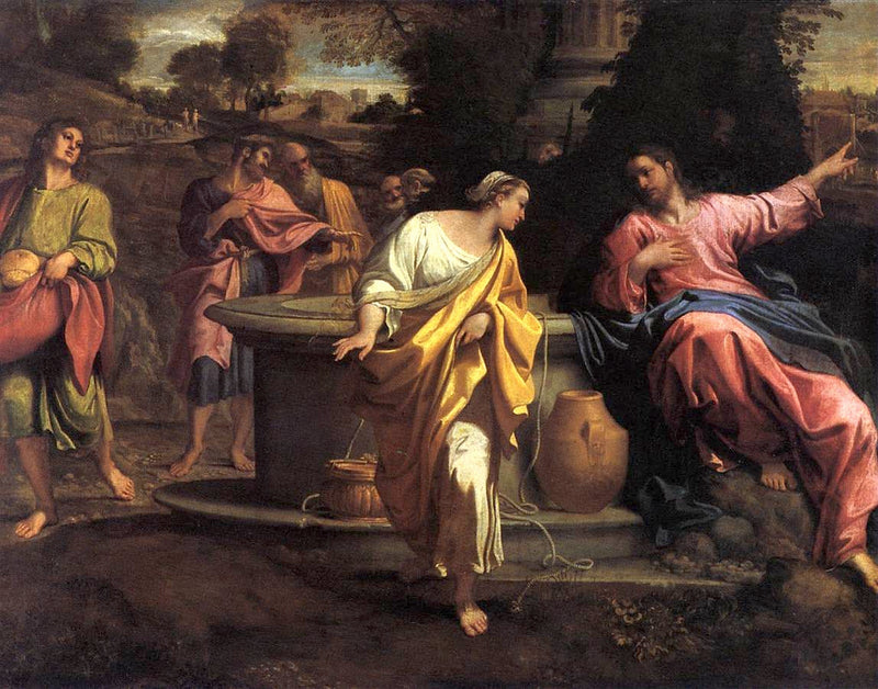 Het Christus en de Samaritaanse - Annibale Carracci