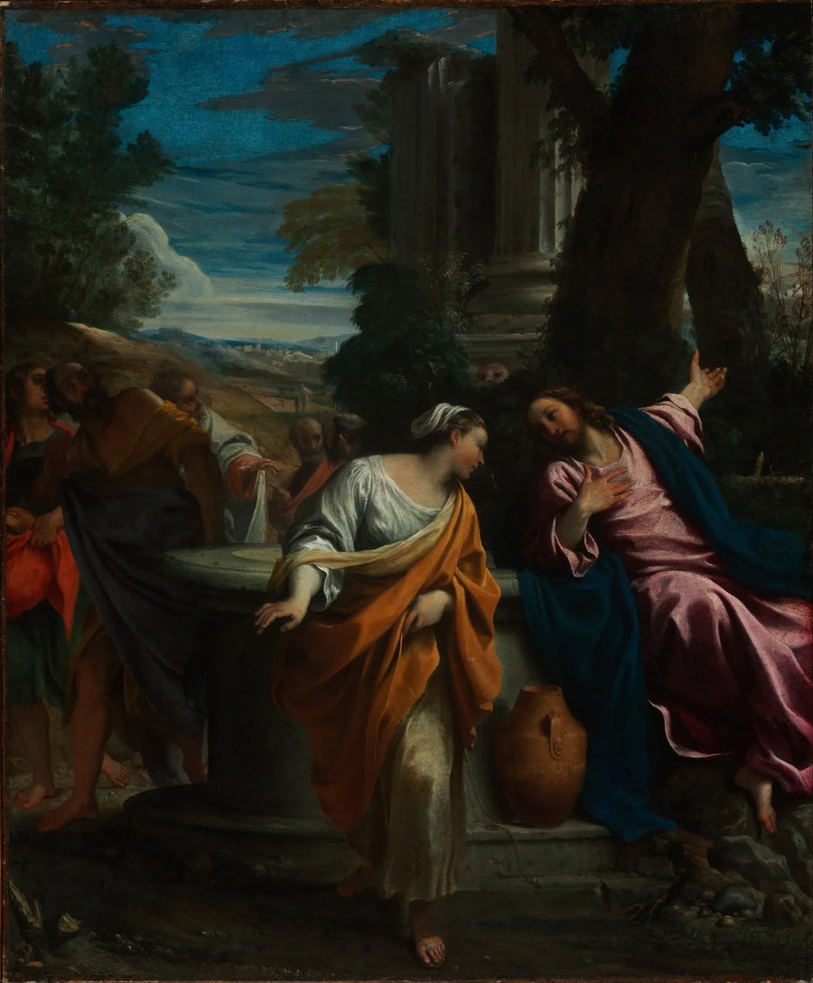 Het Christus en de Samaritaanse - Annibale Carracci