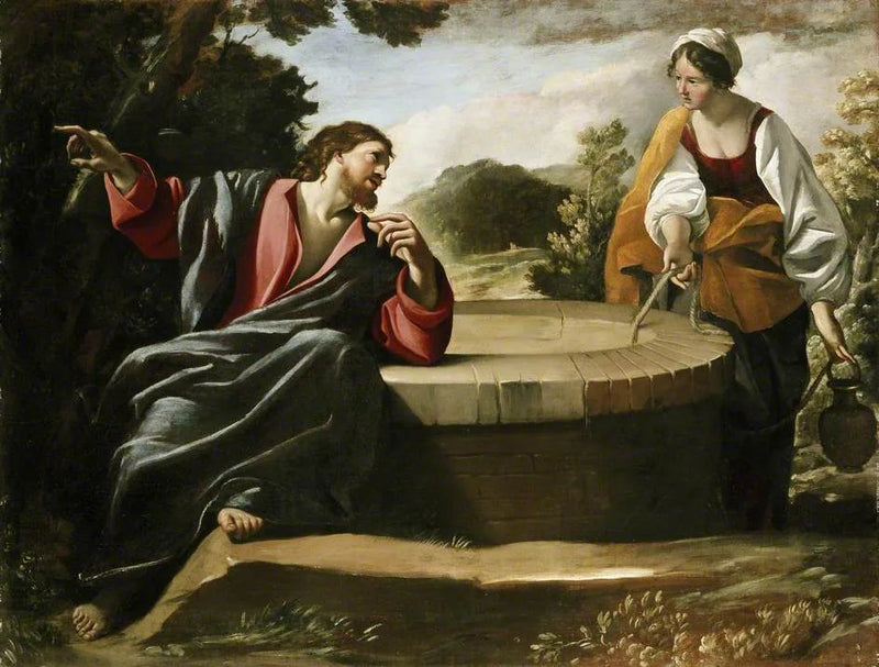 Het Christus en de Samaritaanse - Giovanni Lanfranco