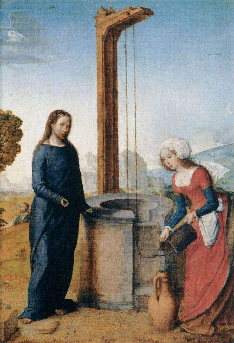 Het Christus en de Samaritaanse - Juan de Flandes