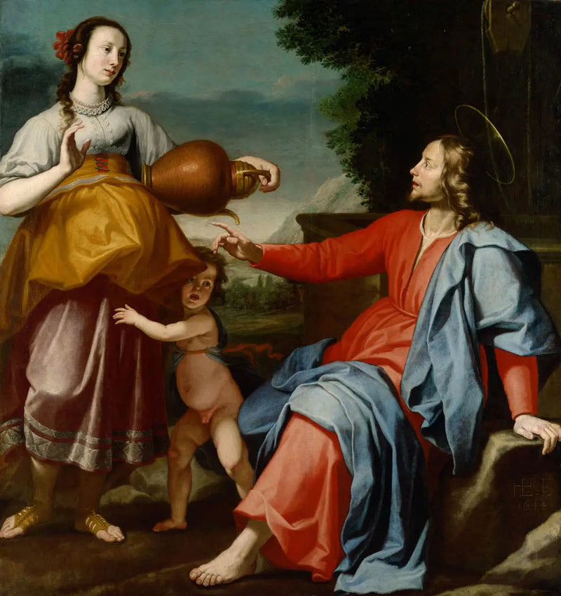 Christus en de Samaritaanse - Lorenzo Lippi