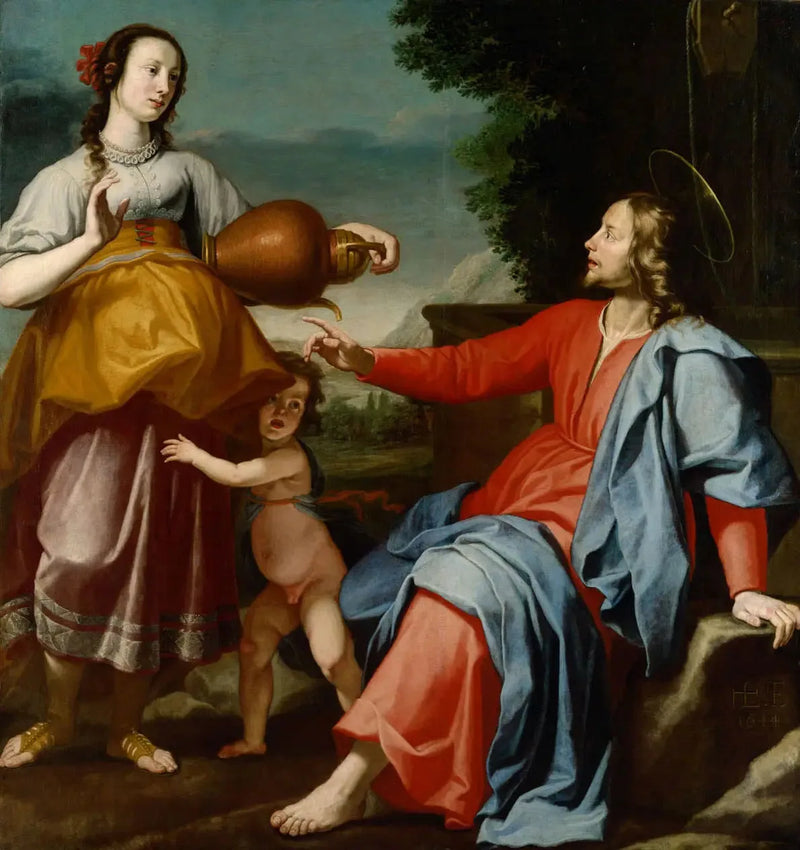 Christus en de Samaritaanse - Lorenzo Lippi