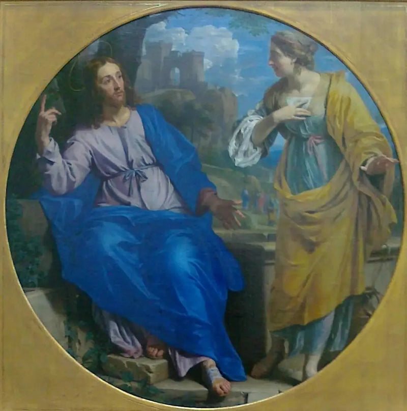 Christus en de Samaritaanse - Philippe de Champaigne