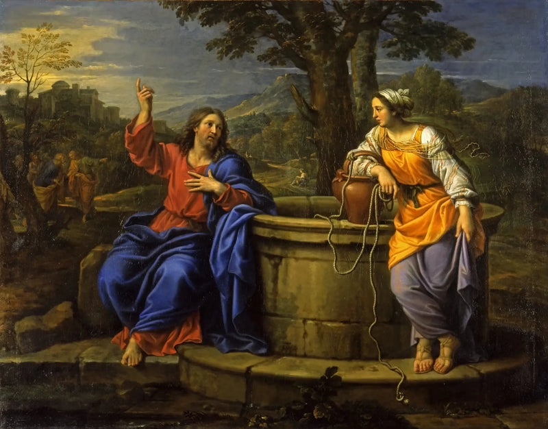 Christus en de Samaritaanse - Pierre Mignard