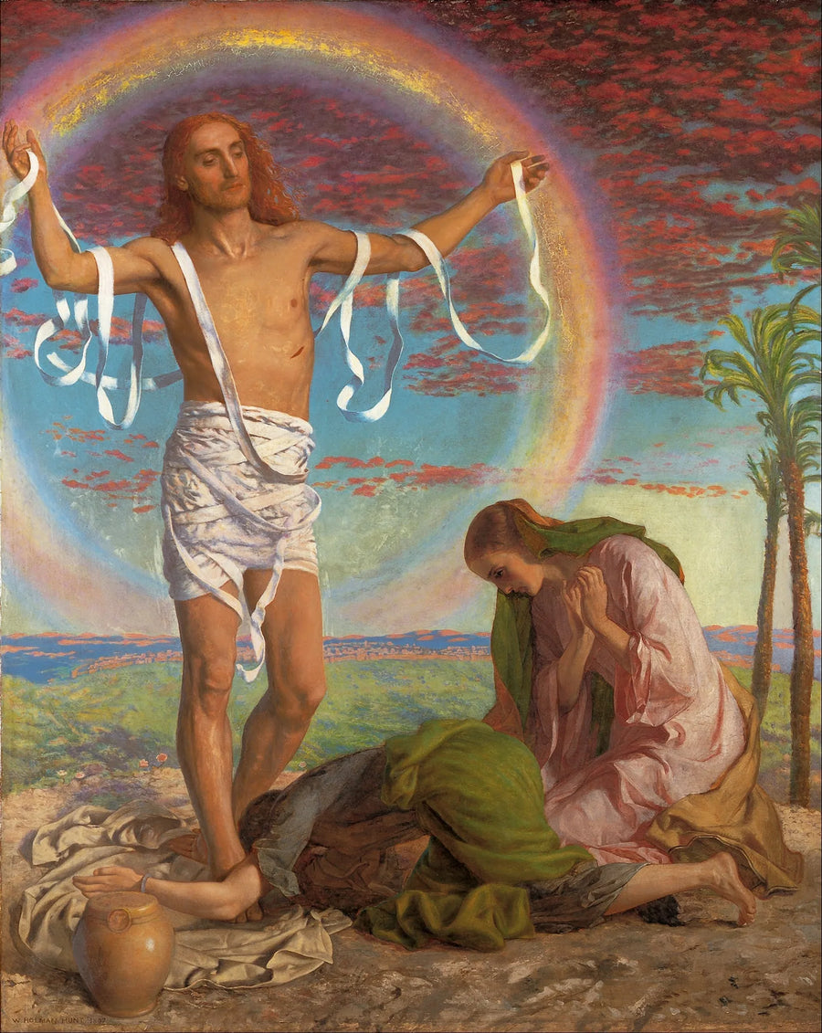 Christus en de twee Maria's - William Holman Hunt