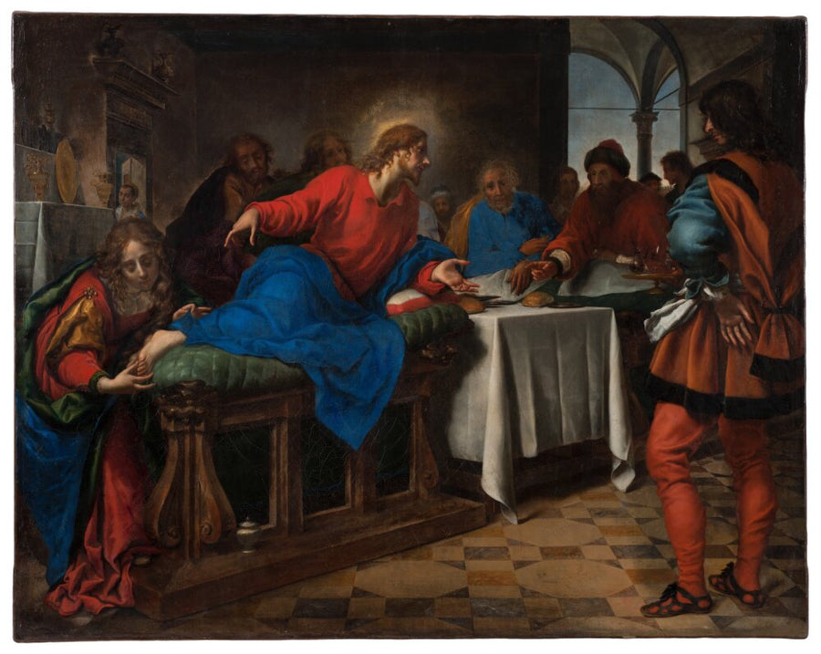 Christus en Maria Magdalena in het huis van Simon - Carlo Dolci
