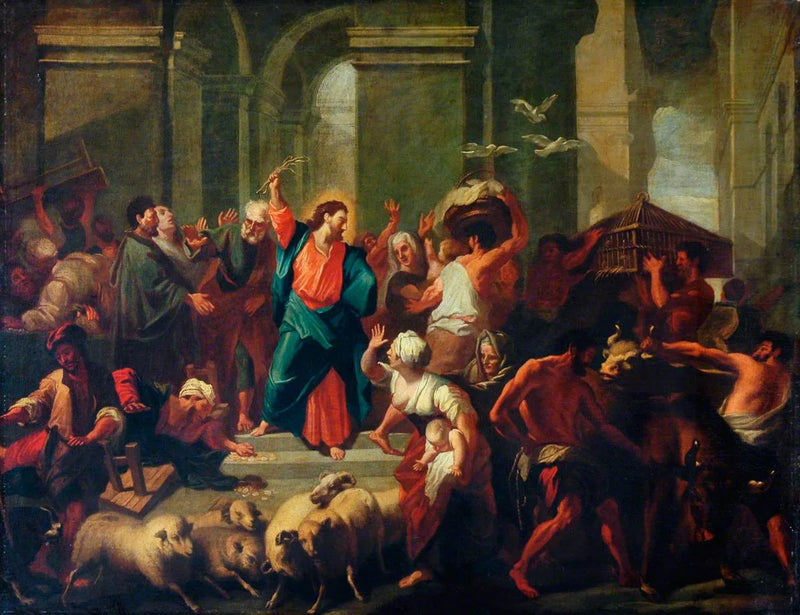 Christus verdrijft de handelaren uit de tempel - Jean-Baptiste Jouvenet