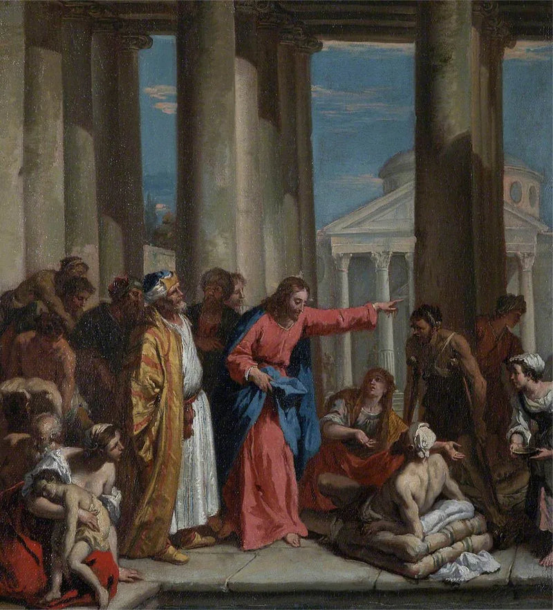 Christus geneest de kreupele man bij het bad van Bethesda - Sebastiano Ricci