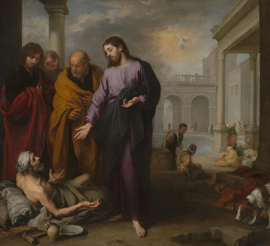 De Christus geneest de verlamde bij het bad van Bethesda - Bartolomé Esteban Murillo

Source:
Le Christ guérit le paralytique à la piscine de Béthesda - Bartolomé Esteban Murillo