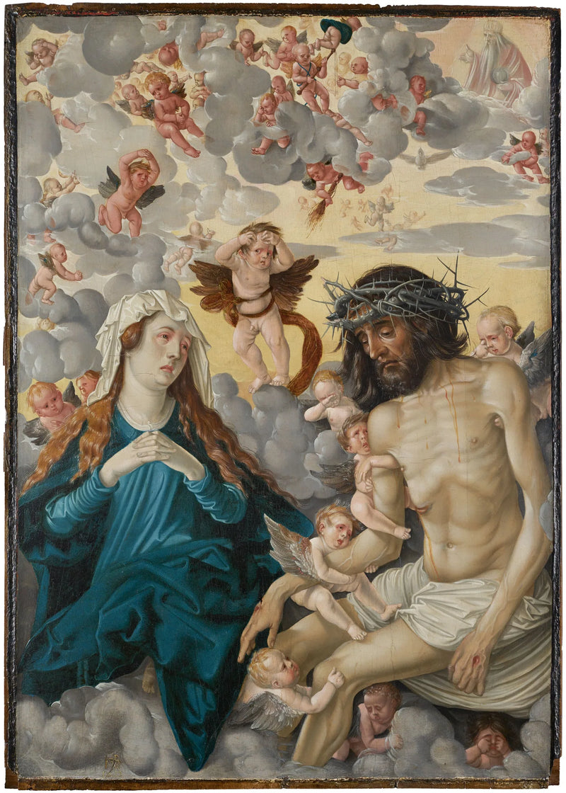 De Christus, de man van smarten, huilde om Maria en de engelen. - Hans Baldung Grien