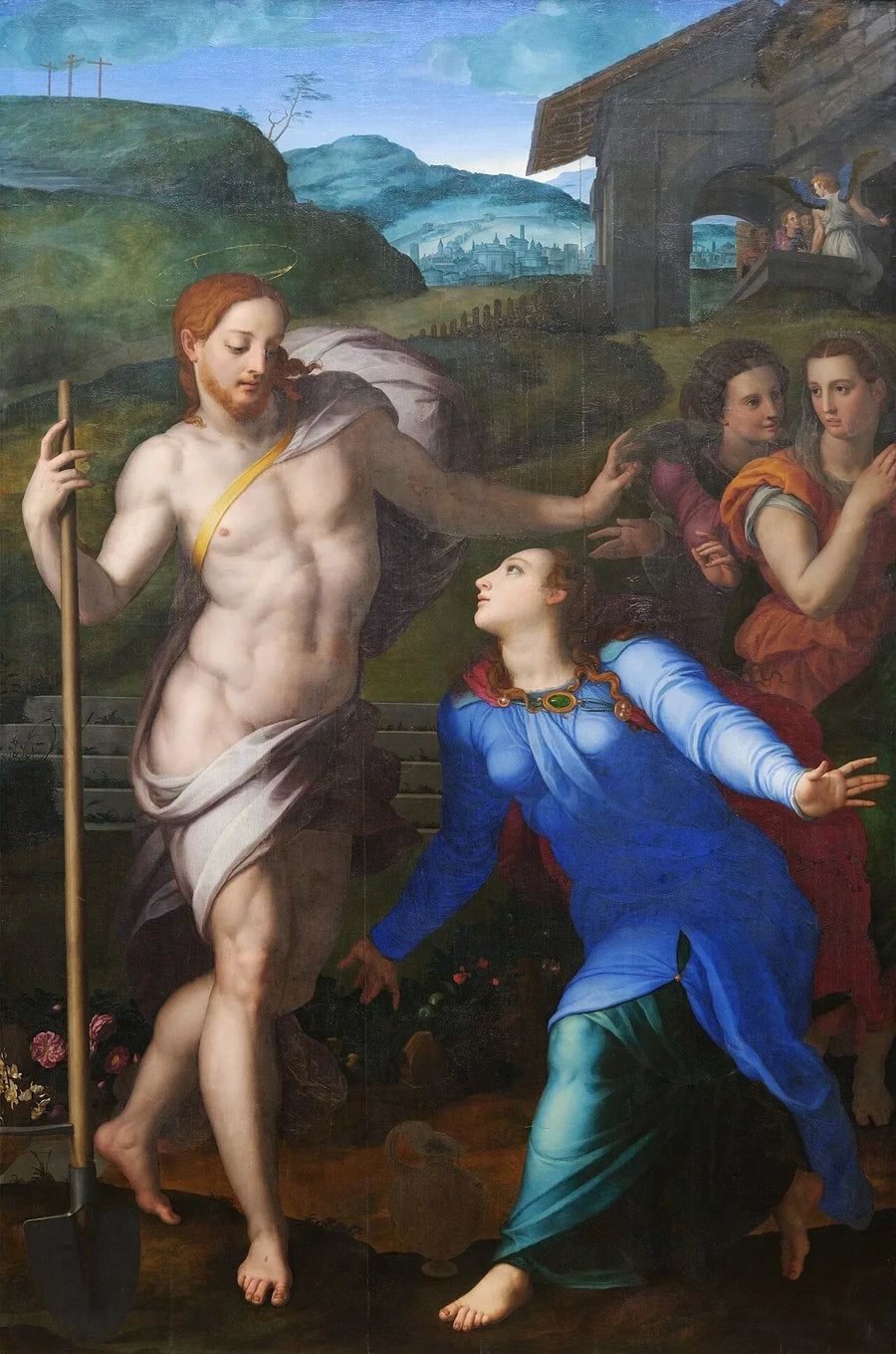 De Christus de tuinier verschijnt aan Sint-Maagd Maria - Bronzino
