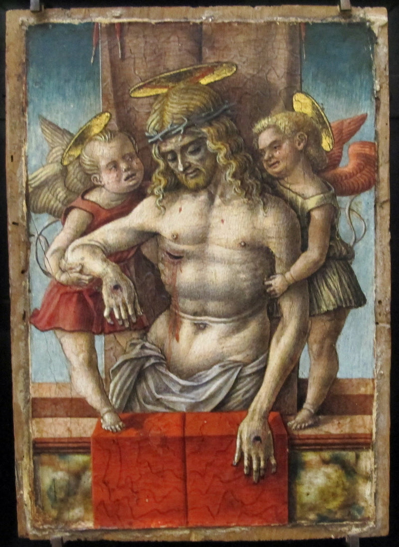 De gestorven Christus ondersteund door twee engelen - Carlo Crivelli
