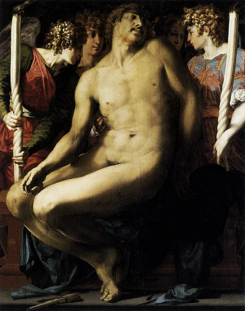 Christus tussen de Engelen - Rosso Fiorentino