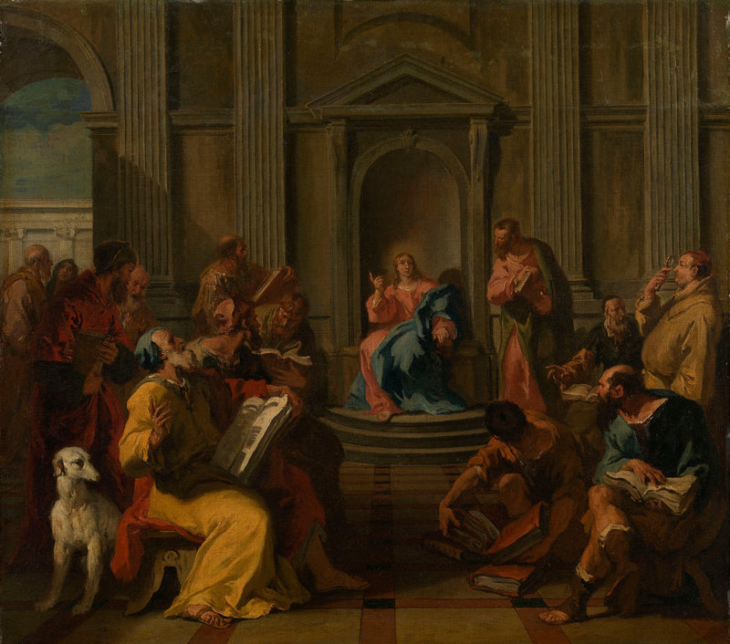 Christus tussen de dokters van de Tempel - Sebastiano Ricci