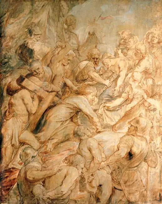 Christus met het kruis, 1634-1637 - Peter Paul Rubens