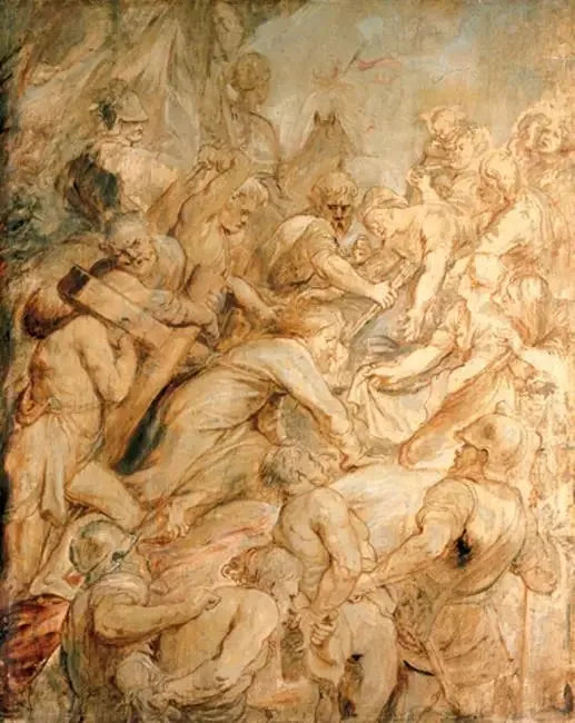 Christus met het kruis, 1634-1637 - Peter Paul Rubens