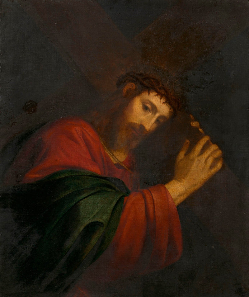 Het Christus die het kruis draagt - Andrea Sacchi