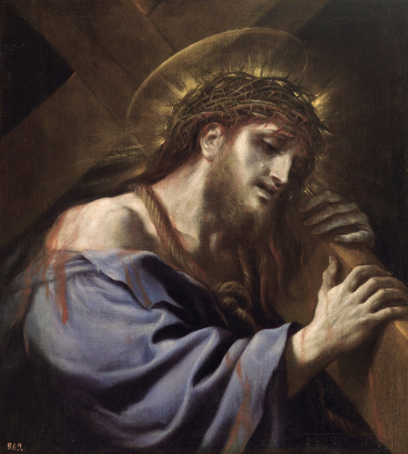 Christus met het kruis - Luca Giordano