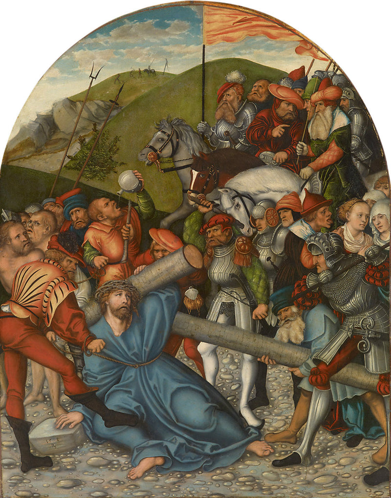 Het Christus dragend de kruis - Lucas Cranach de Oudere
