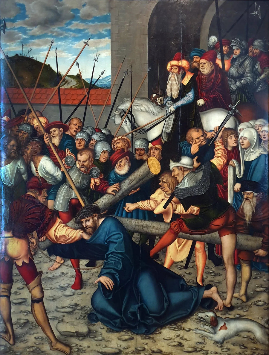 Christus met het kruis - Lucas Cranach de Oudere