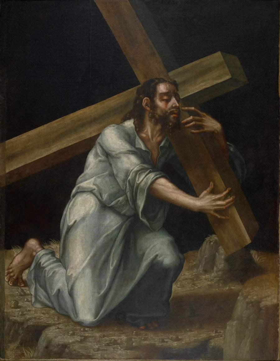 Christus met het kruis - Luis de Morales