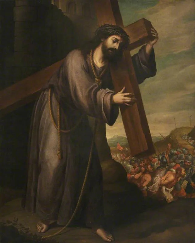 Christus die zijn kruis draagt op de weg naar de Calvarie - Juan de Valdés Leal