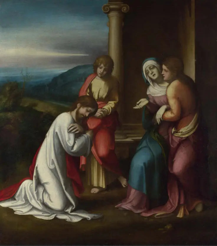 Het Christus neemt afscheid van zijn moeder - Antonio da Correggio