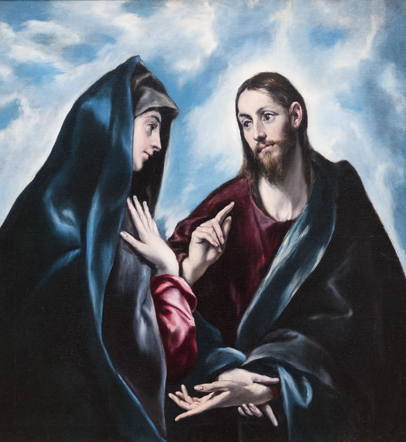 De Christus neemt afscheid van zijn moeder - El Greco